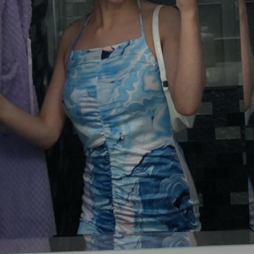 BEAUTIFUL IN BLUE HALTER DRESS💙